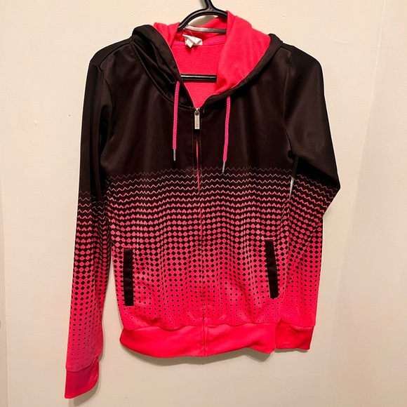 Bench - Women’s Small - Pink and Black Zip-up Hoodie - 100% Polyester - - Picture 13 of 15